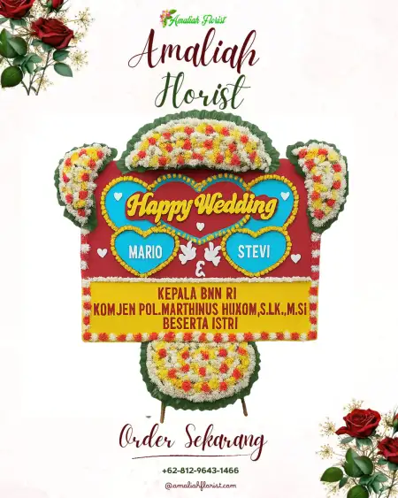 Papan Bunga Pernikahan Mbua Tengah
